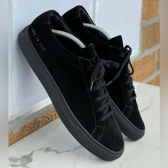 Woman by Common Projects Original Achilles Low Black Sneaker Shoe Size 39/9 - Picture 3 of 13